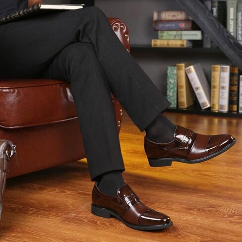 Men's Formal Shoes,British Work OfficeBusiness Leather Shoes Banquet Wedding Prom Dress Shoes,Black B- 39/UK 6.5/US 7 in Saudi Arabia
