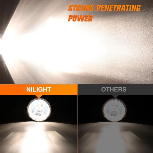 Nilight Bumper Fog Light Compatible with 2005-2010 Dodge Grand Cherokee 2007-2009 Durango 2007-2009 Chrysler 300 SRT8 Aspen 2005-2009 Dodge Dakota 2006-2010 Commander 2006-2008 Raider,2 Years Warranty in Kuwait