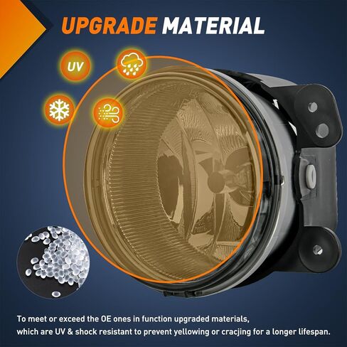 Nilight Bumper Fog Light Compatible with 2005-2010 Dodge Grand Cherokee 2007-2009 Durango 2007-2009 Chrysler 300 SRT8 Aspen 2005-2009 Dodge Dakota 2006-2010 Commander 2006-2008 Raider,2 Years Warranty in Kuwait