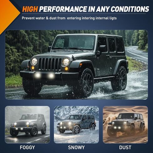 Nilight Bumper Fog Light Compatible with 2005-2010 Dodge Grand Cherokee 2007-2009 Durango 2007-2009 Chrysler 300 SRT8 Aspen 2005-2009 Dodge Dakota 2006-2010 Commander 2006-2008 Raider,2 Years Warranty in Kuwait