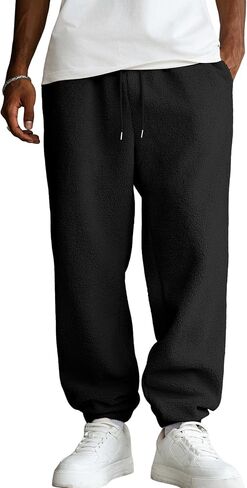 Zaful Mens Plush Fleece Pajama Pants Winter Dozy Flannel Feet Brouser with Microfleece Soft Sleep Lounge in Saudi Arabia