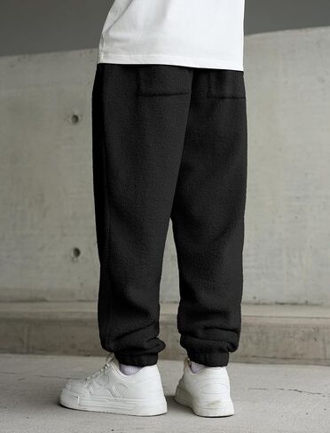 Zaful Mens Plush Fleece Pajama Pants Winter Dozy Flannel Feet Brouser with Microfleece Soft Sleep Lounge in Saudi Arabia