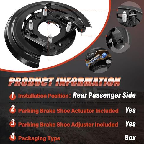 926266 تجميع لوحة دعم فرامل الاحتياط على جانب الركاب المحملة ، مناسبة لفورد F-250 Super Duty 2011-2012 | Fit for Ford F-350 Super Duty 2011-2012 ، OE 926-266 ، BC3Z2209A ، BC3Z2209D in Saudi Arabia