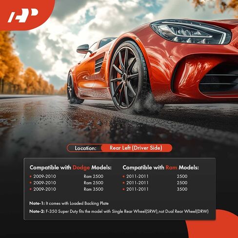 A-Premium الخلفية المحملة ببناء الفرامل لوحية مجموعة متوافقة مع Dodge ، RAM Models-2500 3500 2011 ، RAM 2500 RAM 3500 2009-2010 in Kuwait