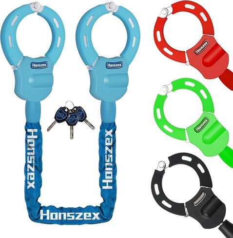 قفل سكوتر Honszex، أقفال الدراجة عالية الأمان مع مفتاح، سلسلة قفل دراجة شديدة التحمل مقاس 36.22 بوصة، ملحقات للدراجات الإلكترونية والدراجات البخارية الإلكترونية، قفل للدراجات، الدراجة الإلكترونية، سكوتر كهربائي in Kuwait