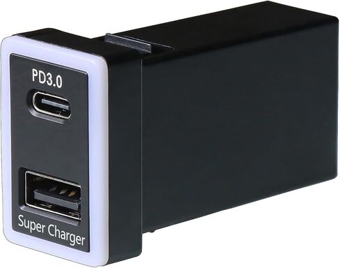 QC3.0 +PD3.0 USB Power Socket, 60W Output, Type C & Quick Charge 3.0 Car Charger USB Adapter for Smart Phone PDA iPad iPhone Android GPS Use for Toyota (Type A) in Saudi Arabia