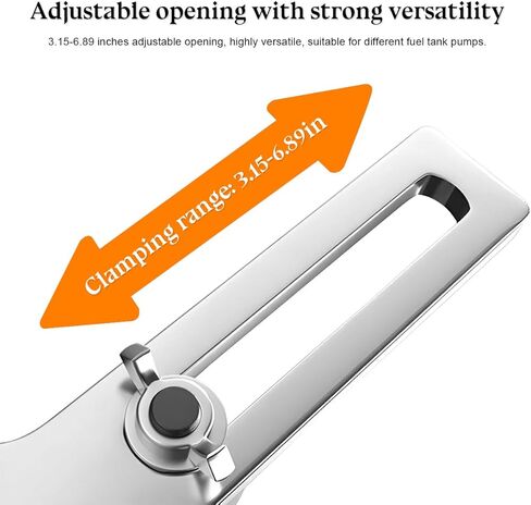 HZEL Car Fuel Pump Removal Tool, Adjustable Vehicle Fuel Pump Lock Ring Repair Tool with 3/8" to 1/2" Drive, Automotive Fuel Tank Lid Cover Wrench Remove Spanner Accessories, Universal Fit in Kuwait