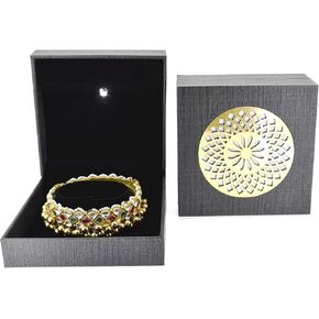 Jewellery Box for Bangle With LED Light (4.0 x 4.0) GREY in Kuwait