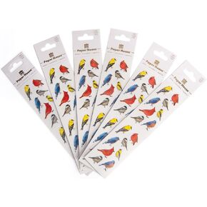 ملصق صور حقيقية ستيكبيكس من الورق هاوس برودكشن ST-2215E، 5.08 سم × 10.16 سم، طيور خلفية (عبوة من 6 قطع) in Kuwait