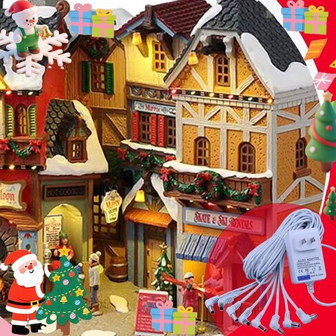 محول الطاقة AC/DC 4.5V متوافق مع ملحق Lemax المضاءة 74707 74295 84428 94565 Lemax Halloween Christmas Christmas Decordations Micro Lighting Decore (8 مخرجات) in Kuwait