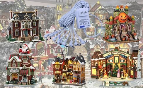 محول الطاقة AC/DC 4.5V متوافق مع ملحق Lemax المضاءة 74707 74295 84428 94565 Lemax Halloween Christmas Christmas Decordations Micro Lighting Decore (8 مخرجات) in Kuwait