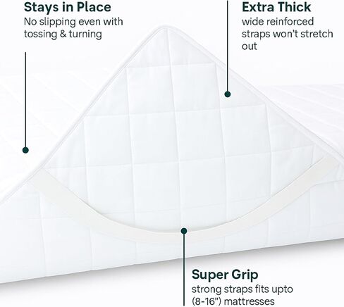 extredpads القابلة للغسل كوين حجم 60 '× 80' - وسادات سرير السلس المقاومة للماء مع الأشرطة - واقي مرتبة الامتصاص الثقيل القابل لإعادة الاستخدام للبالغين ، والأطفال ، والمسنين والحيوانات الأليفة ، والوسادات المدونة. in Kuwait