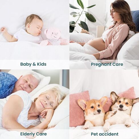 extredpads القابلة للغسل كوين حجم 60 '× 80' - وسادات سرير السلس المقاومة للماء مع الأشرطة - واقي مرتبة الامتصاص الثقيل القابل لإعادة الاستخدام للبالغين ، والأطفال ، والمسنين والحيوانات الأليفة ، والوسادات المدونة. in Kuwait