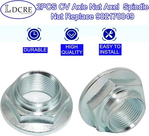 2PCS CV AXLE NUT FIT لـ Subaru Forester 2006-2025 Outback Legacy 2000-2025 Impreza 2004-2025 Crosstrek BRZ 2013-2025 WRX 2015-2025 Ascent 2019-2025 STI 2015-2021 ، Axel Spindle Nut استبدال 902170049 in Kuwait