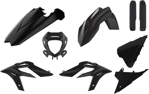 POLISPORT MOTOCROSS (MX) REPLICA PLASTIC ENDURO KIT لـ BETA X-Trainer (2020-22) دراجة ترابية-جودة OEM ، متينة ، مرنة ومثالية-أسود in Saudi Arabia