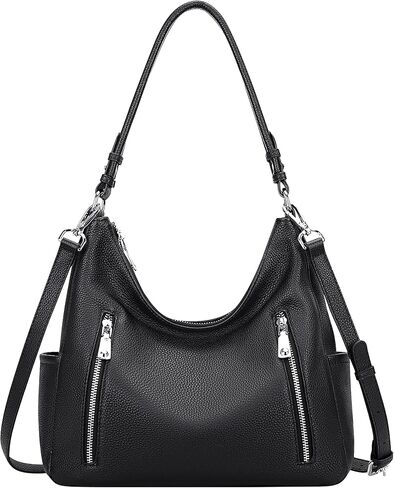 فوق الأرض المحافظ الجلدية الأصلية وحقائب اليد للنساء Hobo كتف كيس السيدات كروسة الأكياس متوسطة in Kuwait