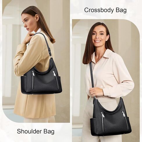 فوق الأرض المحافظ الجلدية الأصلية وحقائب اليد للنساء Hobo كتف كيس السيدات كروسة الأكياس متوسطة in Kuwait