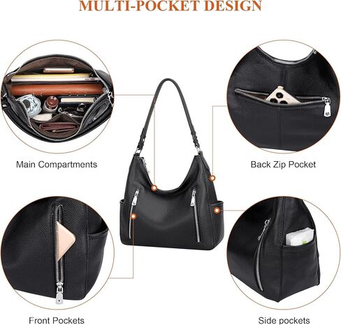 فوق الأرض المحافظ الجلدية الأصلية وحقائب اليد للنساء Hobo كتف كيس السيدات كروسة الأكياس متوسطة in Kuwait