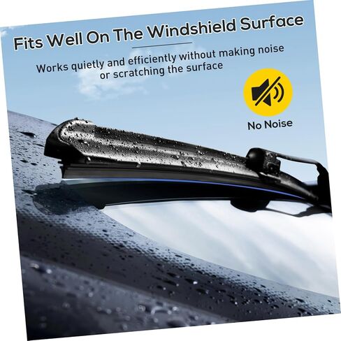 10Pcs Car Rubber Strips Wiper Blades Refills for Frameless Wipers Easy Installation Durable Noise Performance for Visibility in Kuwait