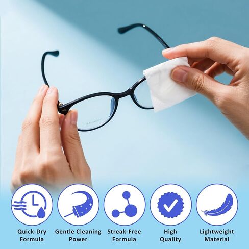 Eye Glasses Cleaner Wipes,Lens Wipes for Glasses/Sunglasses/Eyeglasses,Cleaning Wipes,Lens Wipes Individually Wrapped,Safe for All Lens Surfaces(500PCS) in Saudi Arabia