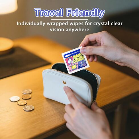 Eye Glasses Cleaner Wipes,Lens Wipes for Glasses/Sunglasses/Eyeglasses,Cleaning Wipes,Lens Wipes Individually Wrapped,Safe for All Lens Surfaces(500PCS) in Saudi Arabia