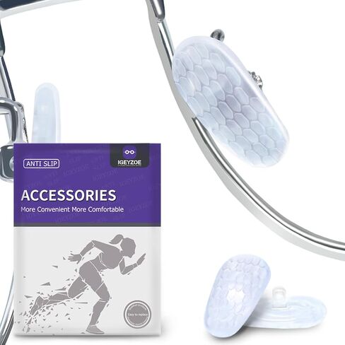 30 PCS Anti-Slip Silicone Nose Pads for Glasses - Hexagon Grip, Includes Screwdriver & Cloth - Anti-Slide Comfort Nose Pads Repair Kit for Screw-in Frames (White) in Kuwait