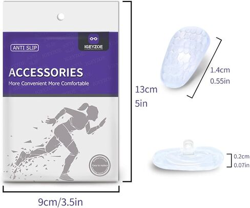 30 PCS Anti-Slip Silicone Nose Pads for Glasses - Hexagon Grip, Includes Screwdriver & Cloth - Anti-Slide Comfort Nose Pads Repair Kit for Screw-in Frames (White) in Kuwait