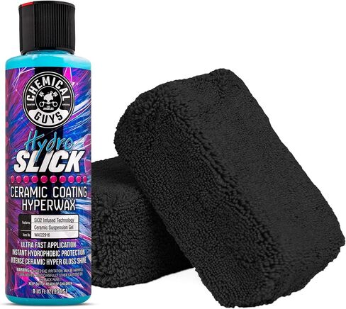 Chemical Guys HydroSlick 8oz with 2 Applicators - Long Lasting Ceramic Coating Sealant for Cars, Trucks & More - Provides Extreme Gloss and Protection - WAC241 in Saudi Arabia