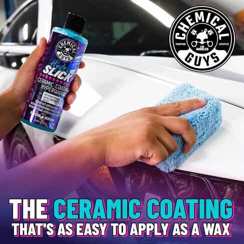 Chemical Guys HydroSlick 8oz with 2 Applicators - Long Lasting Ceramic Coating Sealant for Cars, Trucks & More - Provides Extreme Gloss and Protection - WAC241 in Saudi Arabia