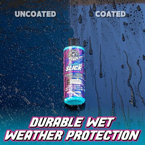 Chemical Guys HydroSlick 8oz with 2 Applicators - Long Lasting Ceramic Coating Sealant for Cars, Trucks & More - Provides Extreme Gloss and Protection - WAC241 in Saudi Arabia