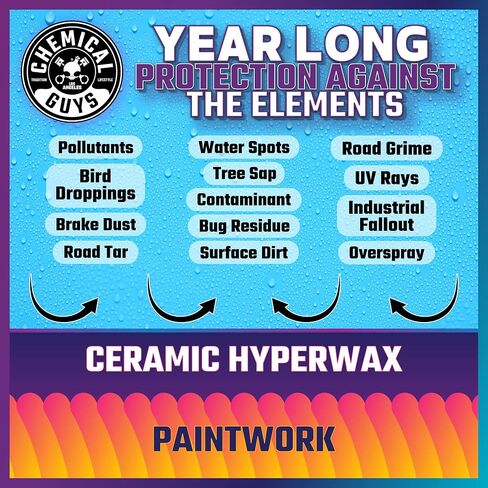 Chemical Guys HydroSlick 8oz with 2 Applicators - Long Lasting Ceramic Coating Sealant for Cars, Trucks & More - Provides Extreme Gloss and Protection - WAC241 in Saudi Arabia