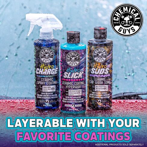 Chemical Guys HydroSlick 8oz with 2 Applicators - Long Lasting Ceramic Coating Sealant for Cars, Trucks & More - Provides Extreme Gloss and Protection - WAC241 in Saudi Arabia