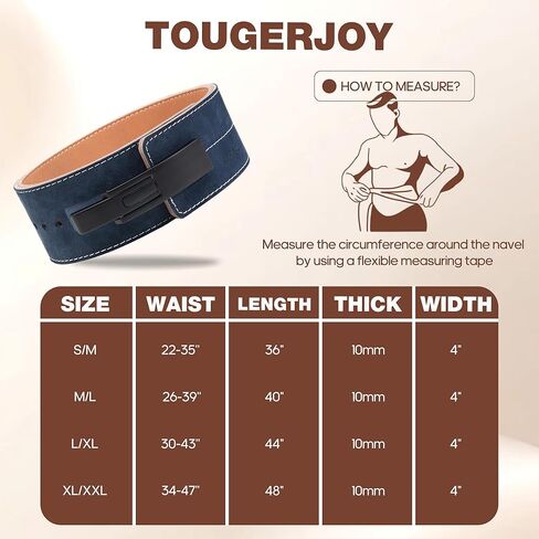 10MM Weight Power Lifting Leather Lever Pro Belt Gym Training Black-Weightlifting Belt for Men and Women – Support Back and Core During Heavy Powerlifting Deadlifts and Squats in Saudi Arabia