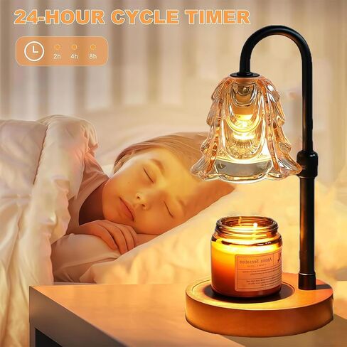 Candle Warmer Lamp, Touch Control Height Adjustable Electric Wax Melt Warmer Dimmable for Jar Candles with 2 Bulbs Timer, Gifts for Mom Christmas House Warming Living Room Bedroom Home Decor in Saudi Arabia