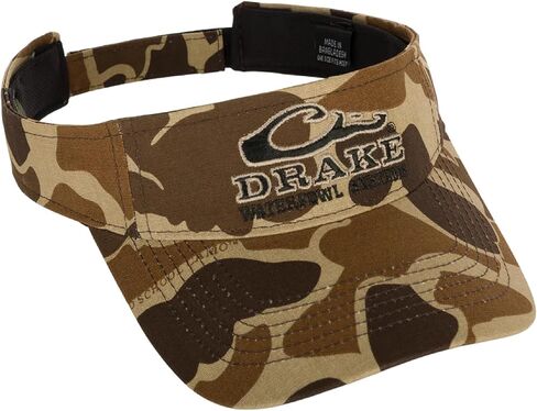 Drake Waterfowl Men's Logo Visor - Hunting Low-Profile Lightly Structured Visor w/Velcro Back Closure, One Size Fits Most in Saudi Arabia