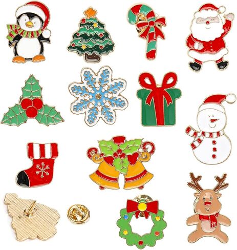 مينا العطلات دبوس دبابيس الطية الصجر هدية للنساء الرجال حقيبة الظهر الظهر سترة ديكور الملابس in Kuwait