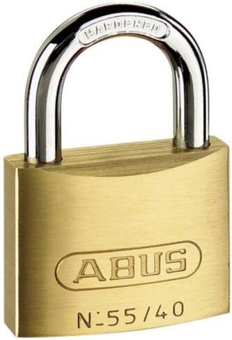 ABUS 55/60 Solid Brass Keyed Padlock with 2 Keys, Hardened Steel Shackle with Anti Corrosion Inner Lock Components, Keyed Different in Saudi Arabia