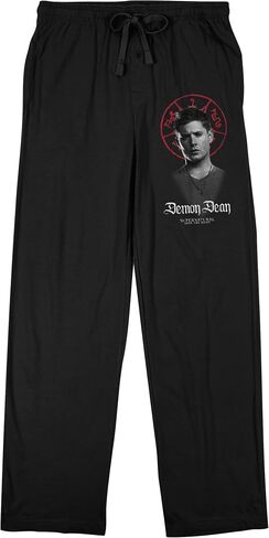 Supernatural TV Series Demon Dean Red Summoning Circle Men's Black Sleep Pajama Pants in Saudi Arabia