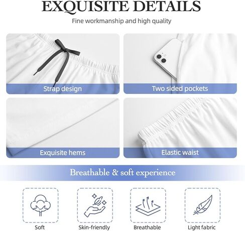 Mens Pajama Pants Lightweight Soft Lounge Pant with Pockets Sleep Pj Pants for Men Home Casual Sleeping Wear, S-XXL in Kuwait