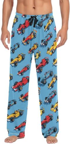Hippie Vintage Racing Cars Pajama Pants Race Car Flag Lounge Sleepwear PJs Men's Pajama Bottoms Lightweight Sleep Pants XL in Saudi Arabia