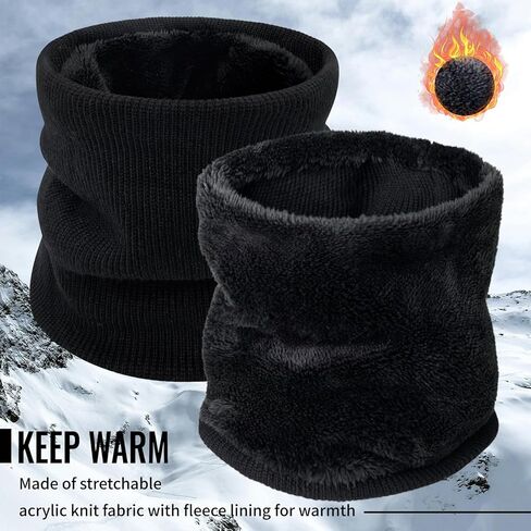 3 Pack Neck Warmer Gaiters for Men Women Windproof Warm Thermal Fleece Face Ski Mask Winter Scarf for Cold Weather in Kuwait