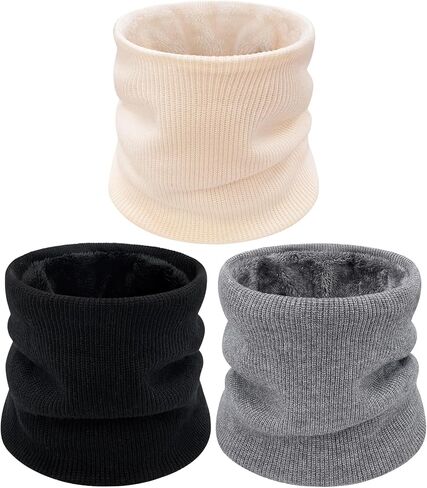 3 Pack Neck Warmer Gaiters for Men Women Windproof Warm Thermal Fleece Face Ski Mask Winter Scarf for Cold Weather in Kuwait