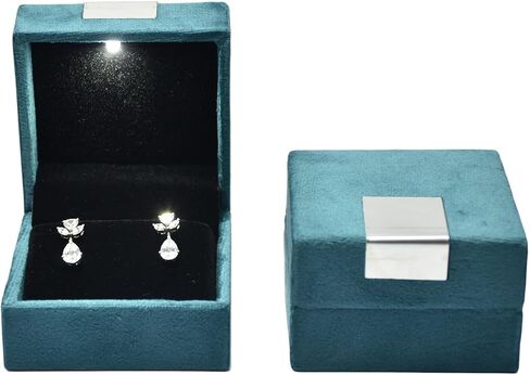 Jewellery LED Light Box for Tops or Earing Earring (Green Velvet) in Saudi Arabia