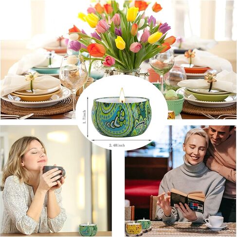 2 شموع معطرة على حزمة ، 2.5 أوقية شموع من شموع العطرية للمنزل المعطرة ، شموع الصويا الطبيعية مع روائح الأزهار ، شمعة جرة صغيرة محمولة للسفر ، سبا ، حمام ، اليوغا ، شمعة ديكور المنزل in Saudi Arabia