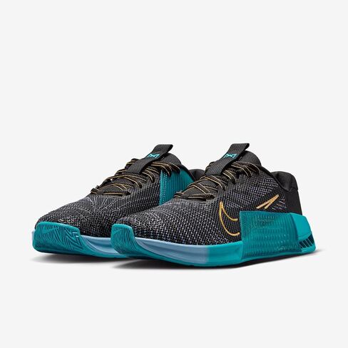 Nike Metcon 9 AMP Women's Workout Shoes (HF1395-001, Black/Dusty Cactus/Psychic Blue/Black) in Saudi Arabia