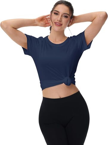 Magcomsen 4 Pack Women's Short Sleeve Thirts Therts UPF 50+ رطوبة فتيل واقي جاف مناسب للركض الرياضي. in Saudi Arabia