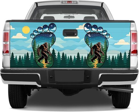 ThangPham Shop Bigfoot Walking Truck Tailgate Wrap – Truck Tailgate Wrap with Bigfoot Theme in Saudi Arabia