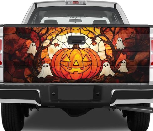 ThangPham Shop Halloween Ghost Truck Tailgate Wrap – Truck Tailgate Wrap with Halloween Theme in Saudi Arabia