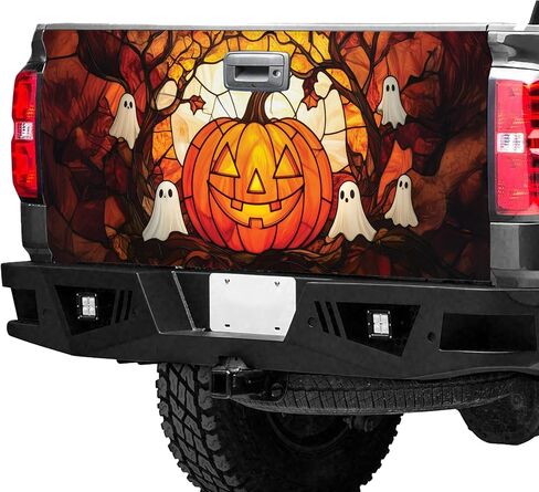 ThangPham Shop Halloween Ghost Truck Tailgate Wrap – Truck Tailgate Wrap with Halloween Theme in Saudi Arabia