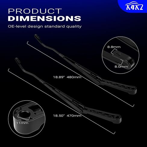 W0182-V316273 DRIVER و PASSENGER Side Wiper Arm Pair Kit لعام 1994-2004 CHEVROLET S10 استبدل# W0182-V316273 (مجموعة 2) in Kuwait